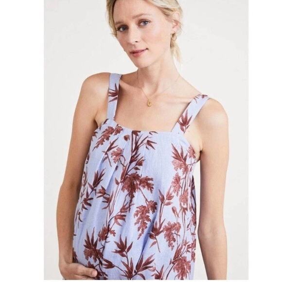 Hatch Maternity Women's The Junia 100% Linen Dress HATCH Size 2 Summer - Picture 2 of 13